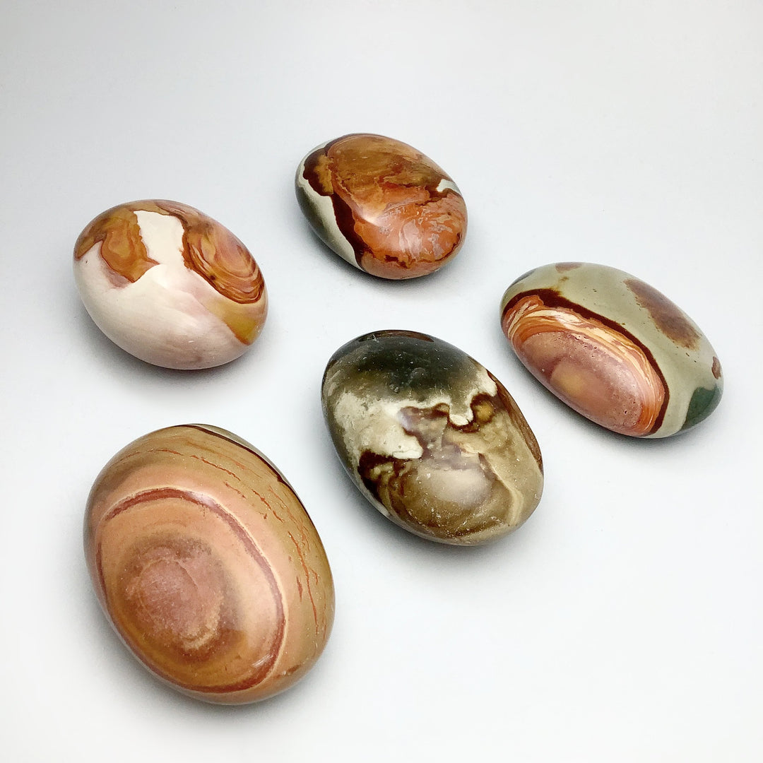 Polychrome Jasper Palm Stone at $35 Each