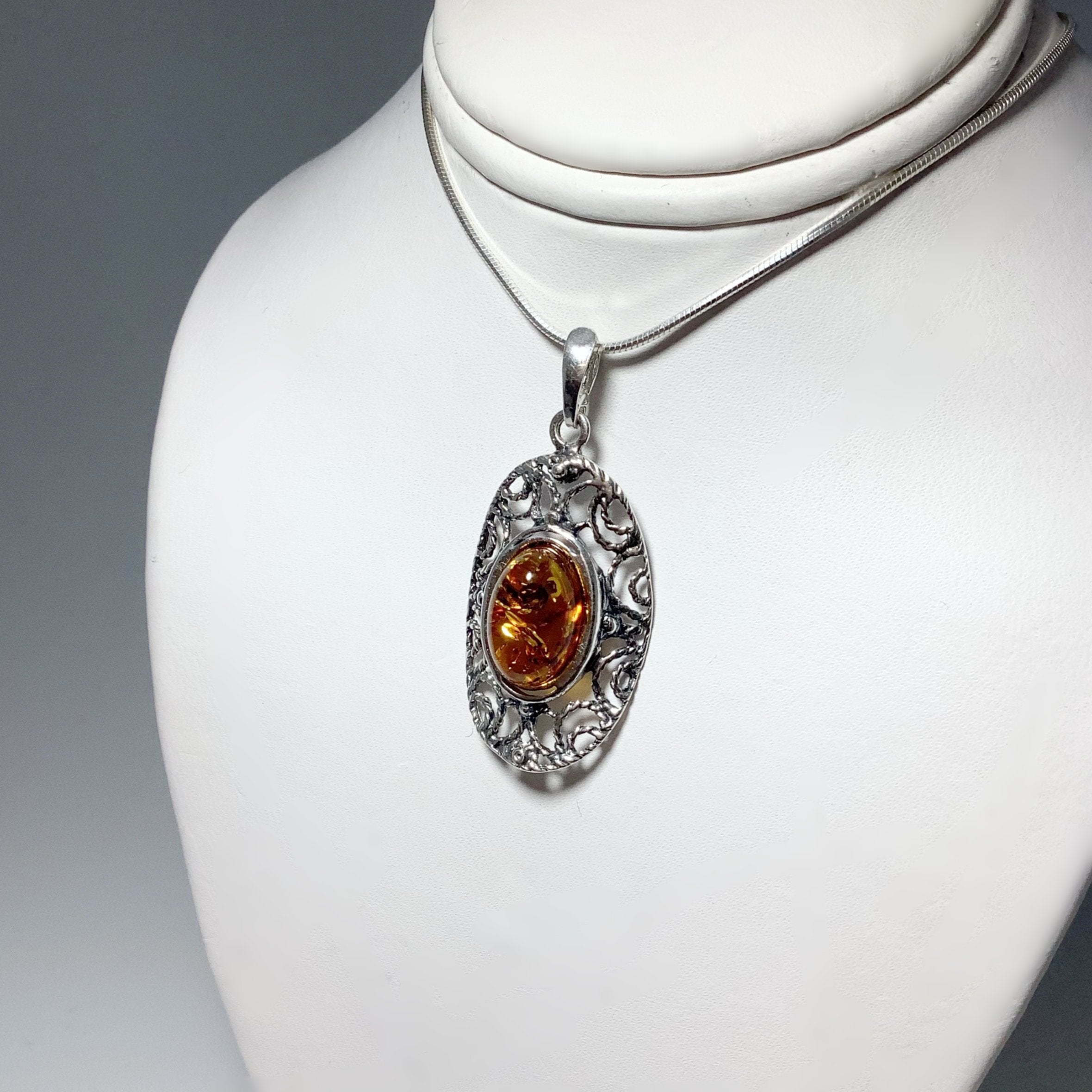 Cognac Amber Pendant