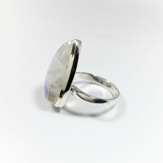 Rainbow Moonstone Ring - Size 8