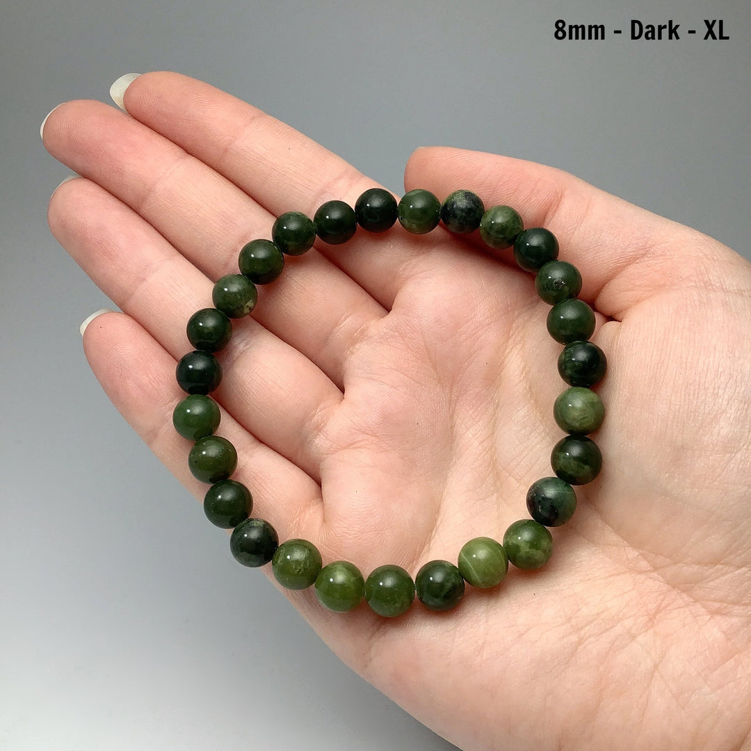 Mixed Green Canadian Jade Beaded Bracelet