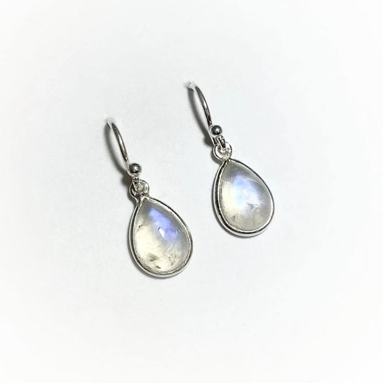 Rainbow Moonstone Dangle Earrings