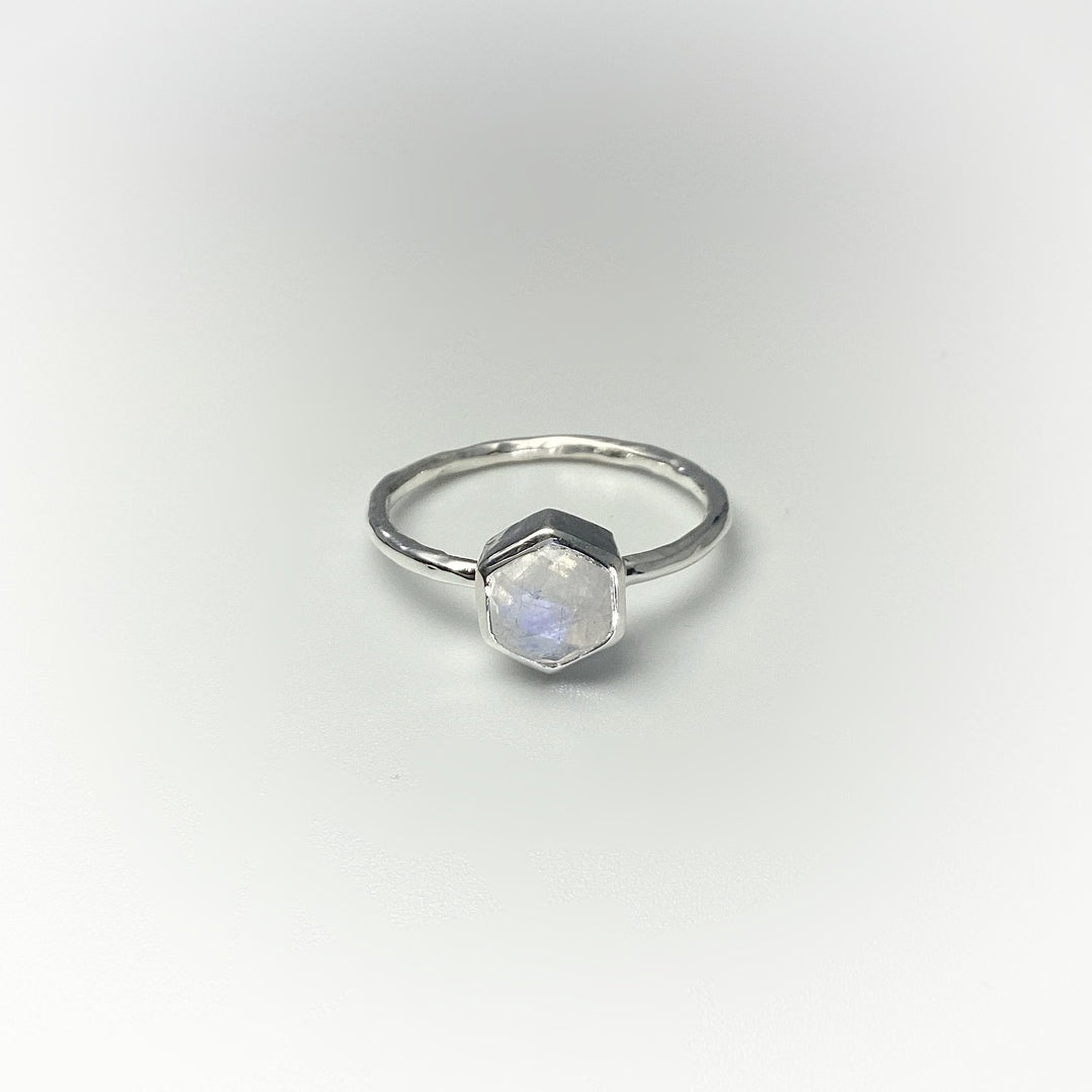 Rainbow Moonstone Ring