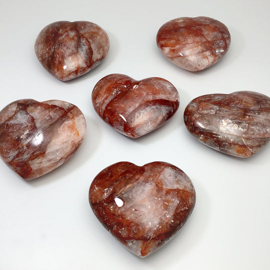 Red Hematoid Quartz Heart at $55 Each