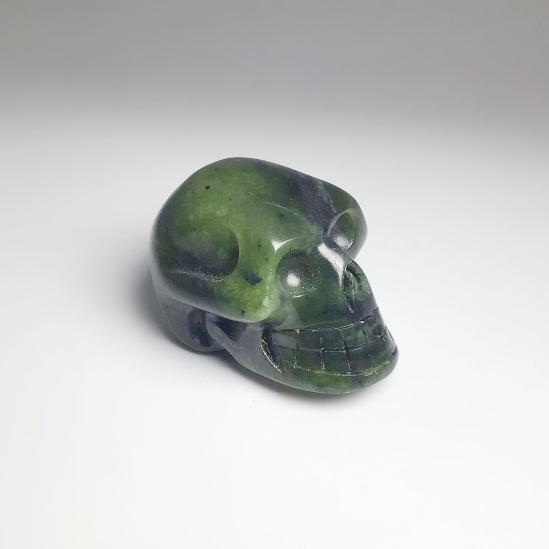 Carved Canadian Jade Skull