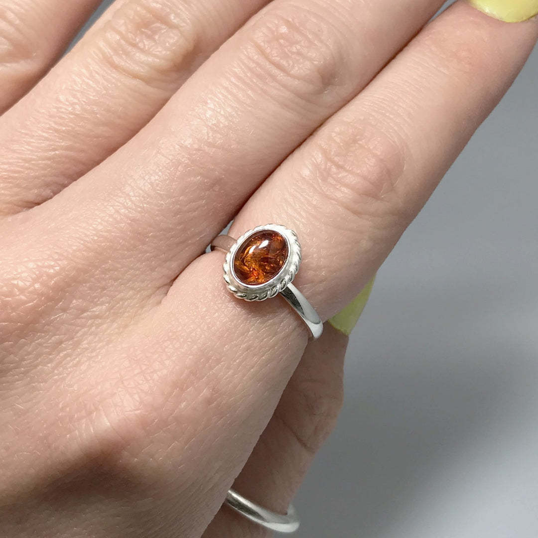 Cognac Amber Ring