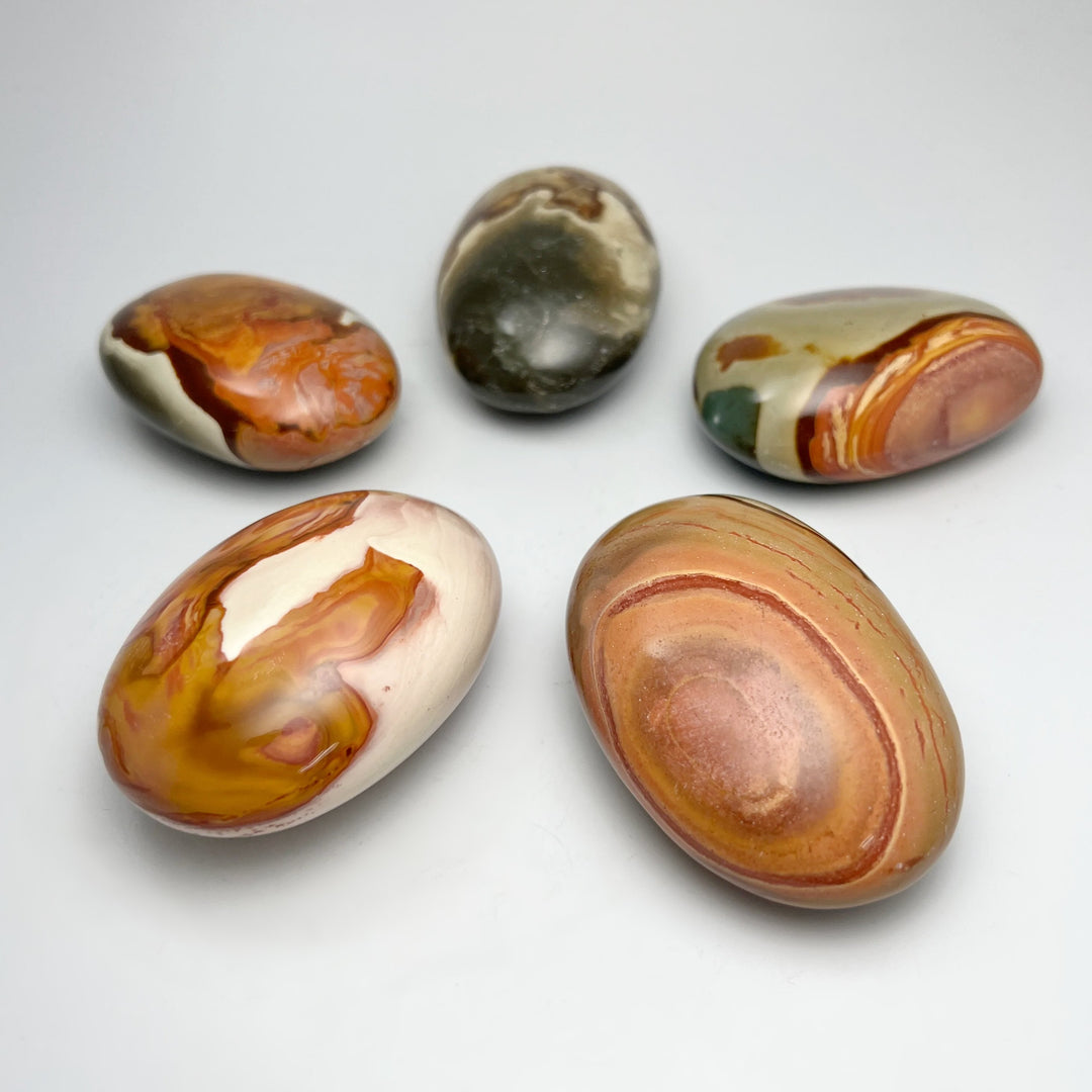 Polychrome Jasper Palm Stone at $35 Each