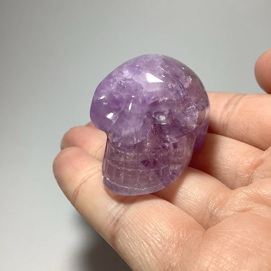 Carved Amethyst Crystal Skull