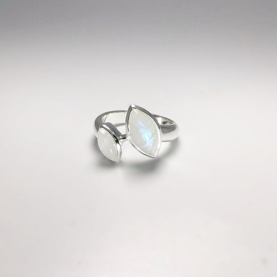 Rainbow Moonstone Ring