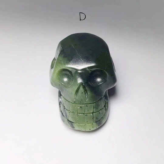 Carved Canadian Jade Skull