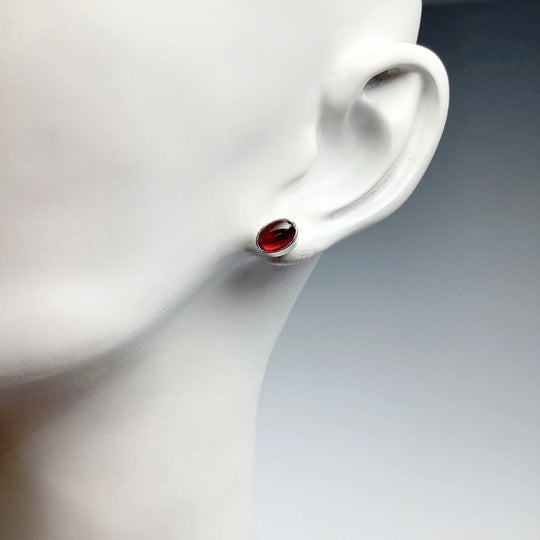 Garnet Stud Earrings