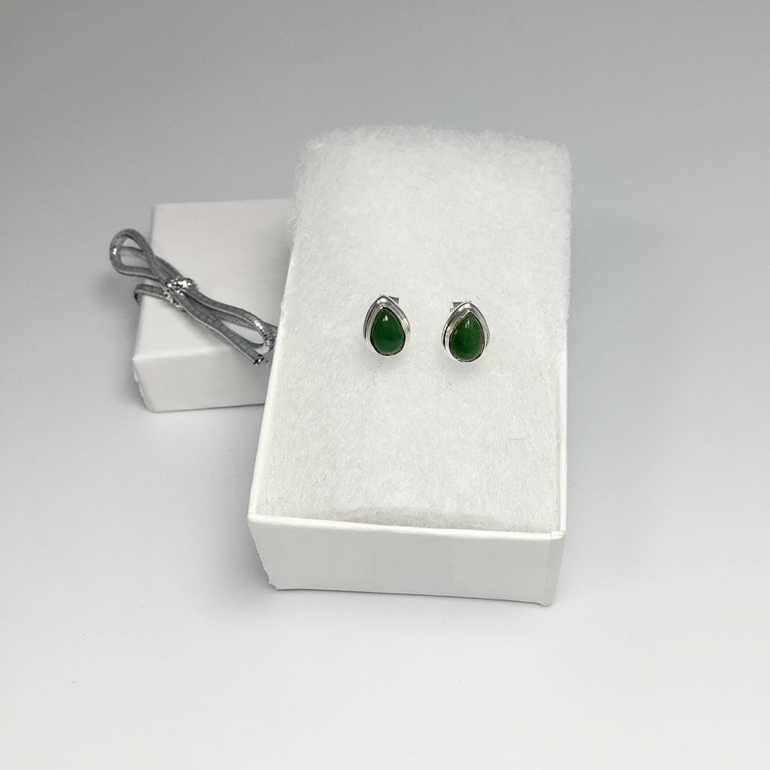 Green Aventurine Stud Earrings