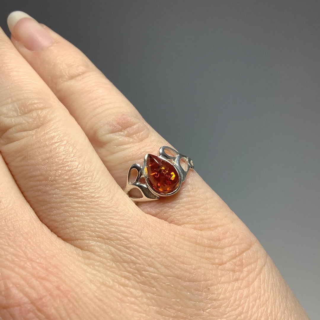 Cognac Amber Ring