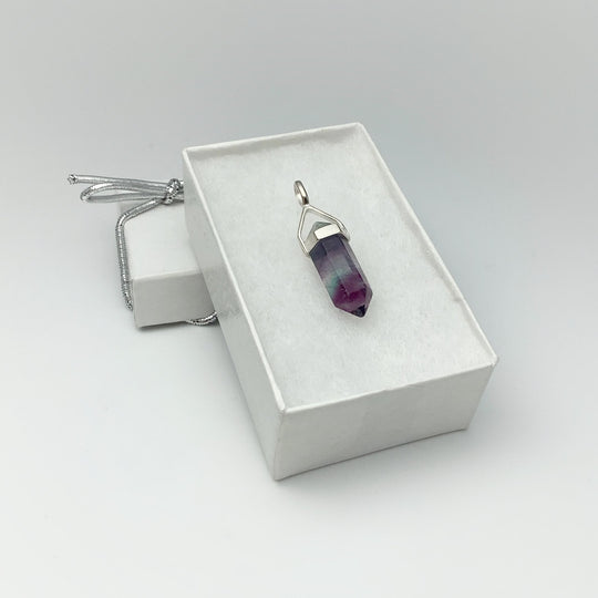 Fluorite Double Terminated Point Pendant