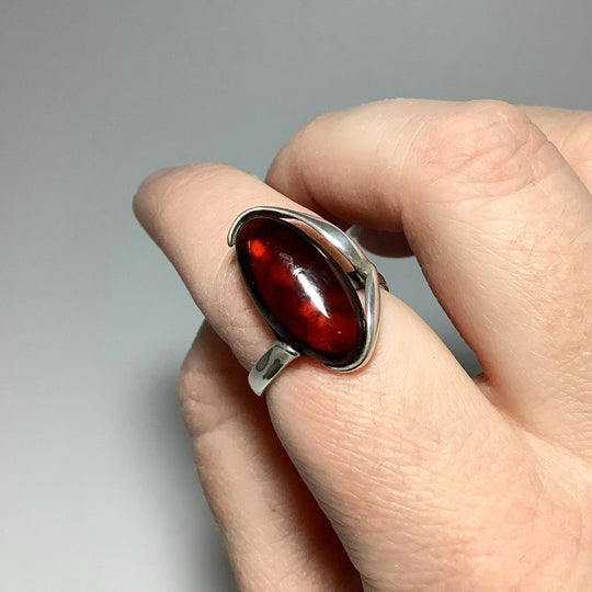 Cherry Amber Ring