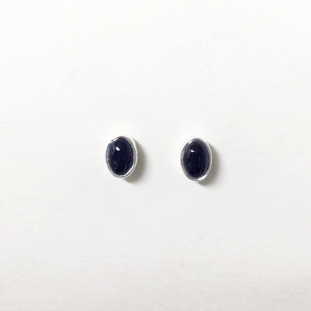 Black Onyx Stud Earrings