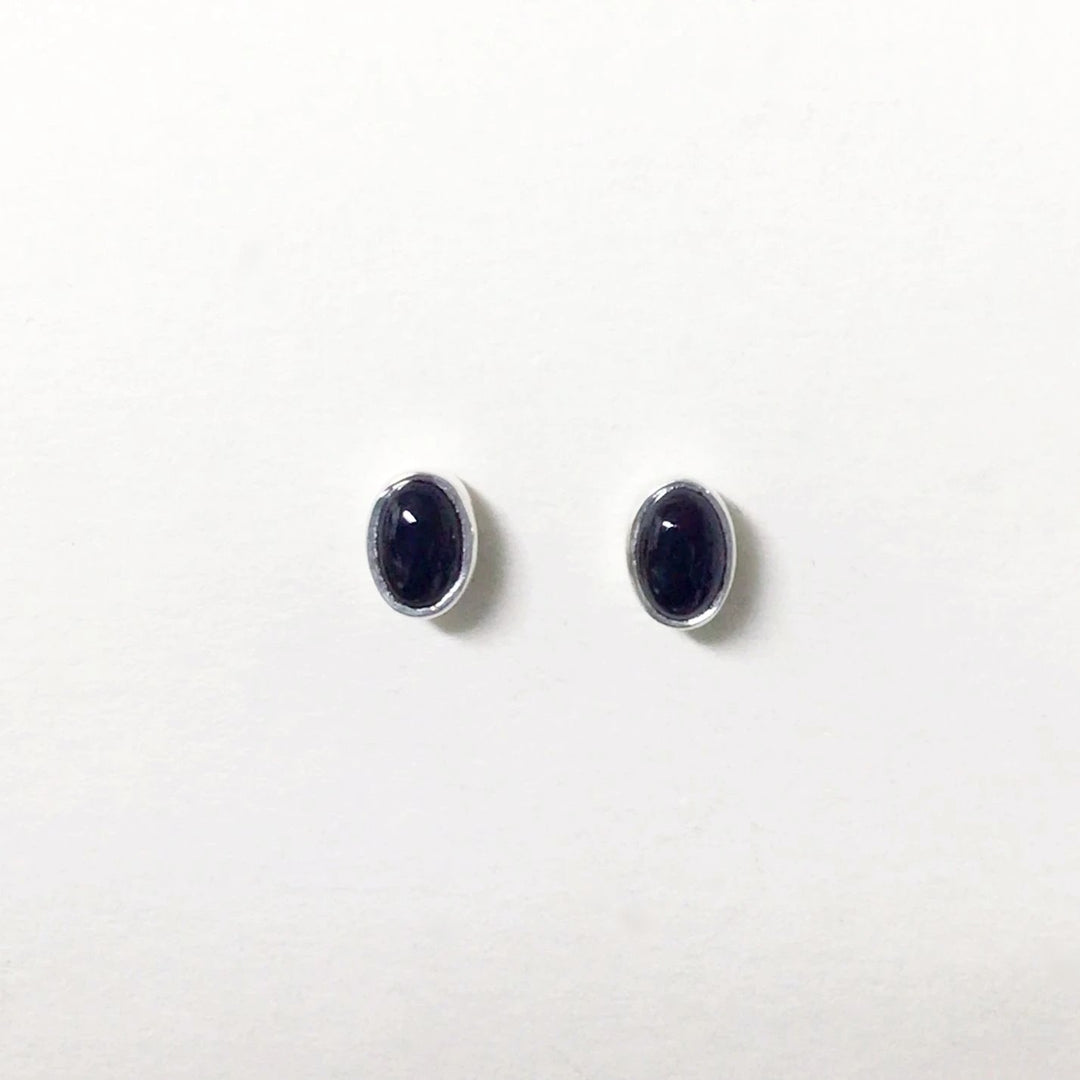 Black Onyx Stud Earrings