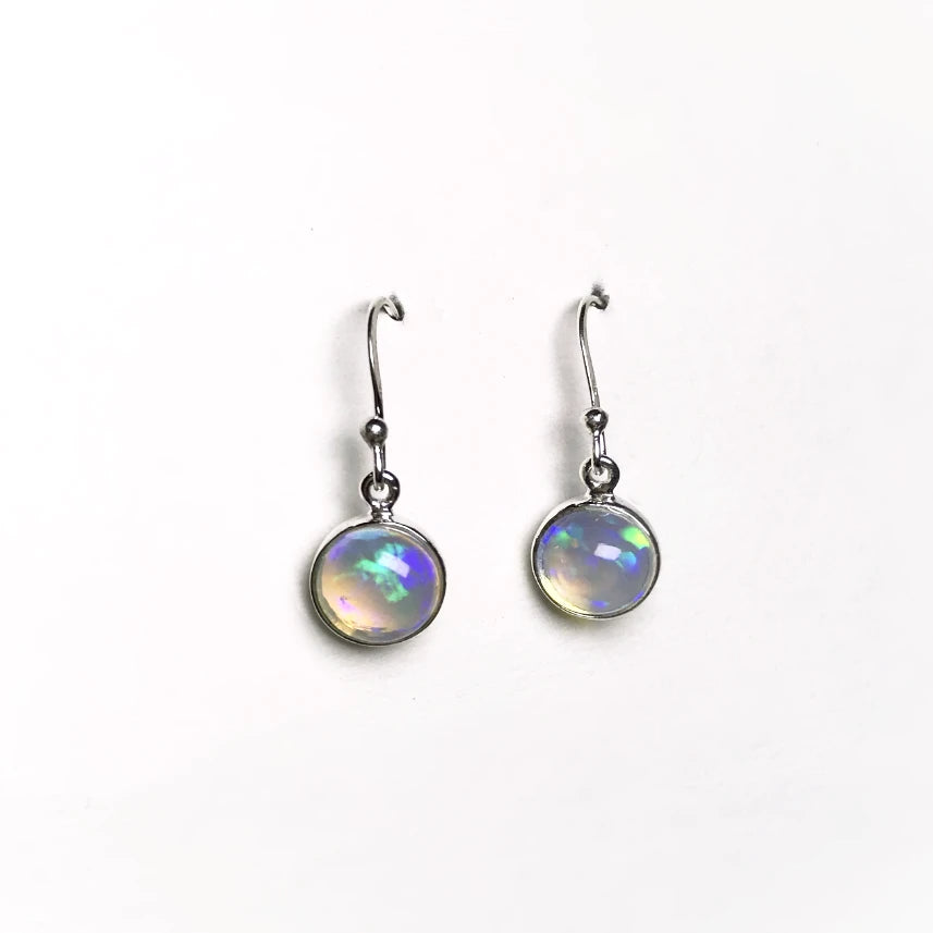 Ethiopian Fire Opal Dangle Earrings