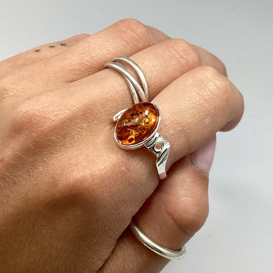 Cognac Amber Ring