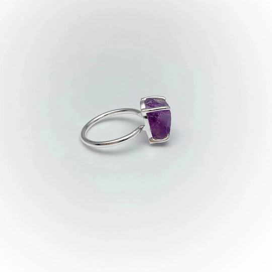 Raw Amethyst Ring