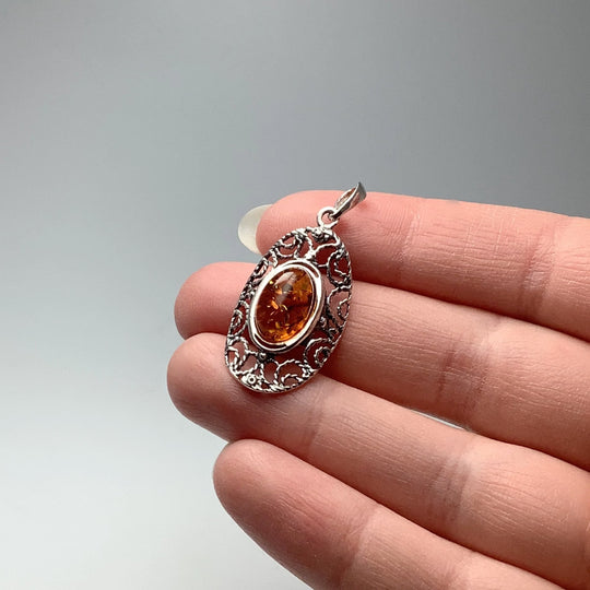 Cognac Amber Pendant