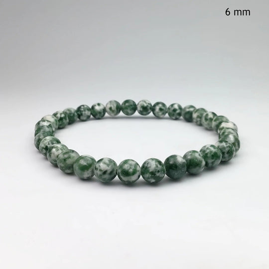 Green Dot Jade Beaded Bracelet