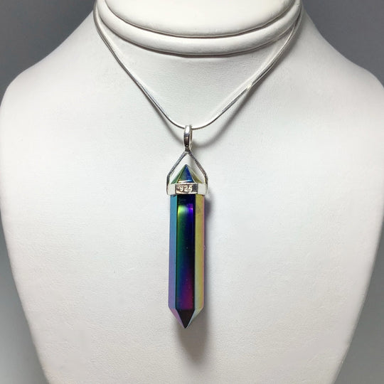 Titanium Quartz Double Terminated Point Pendant