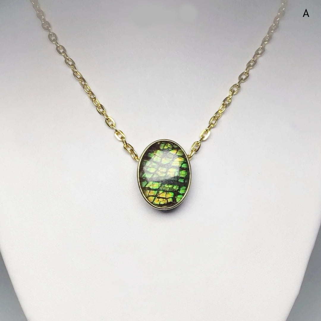 Alberta Ammolite 14K Gold Pendant