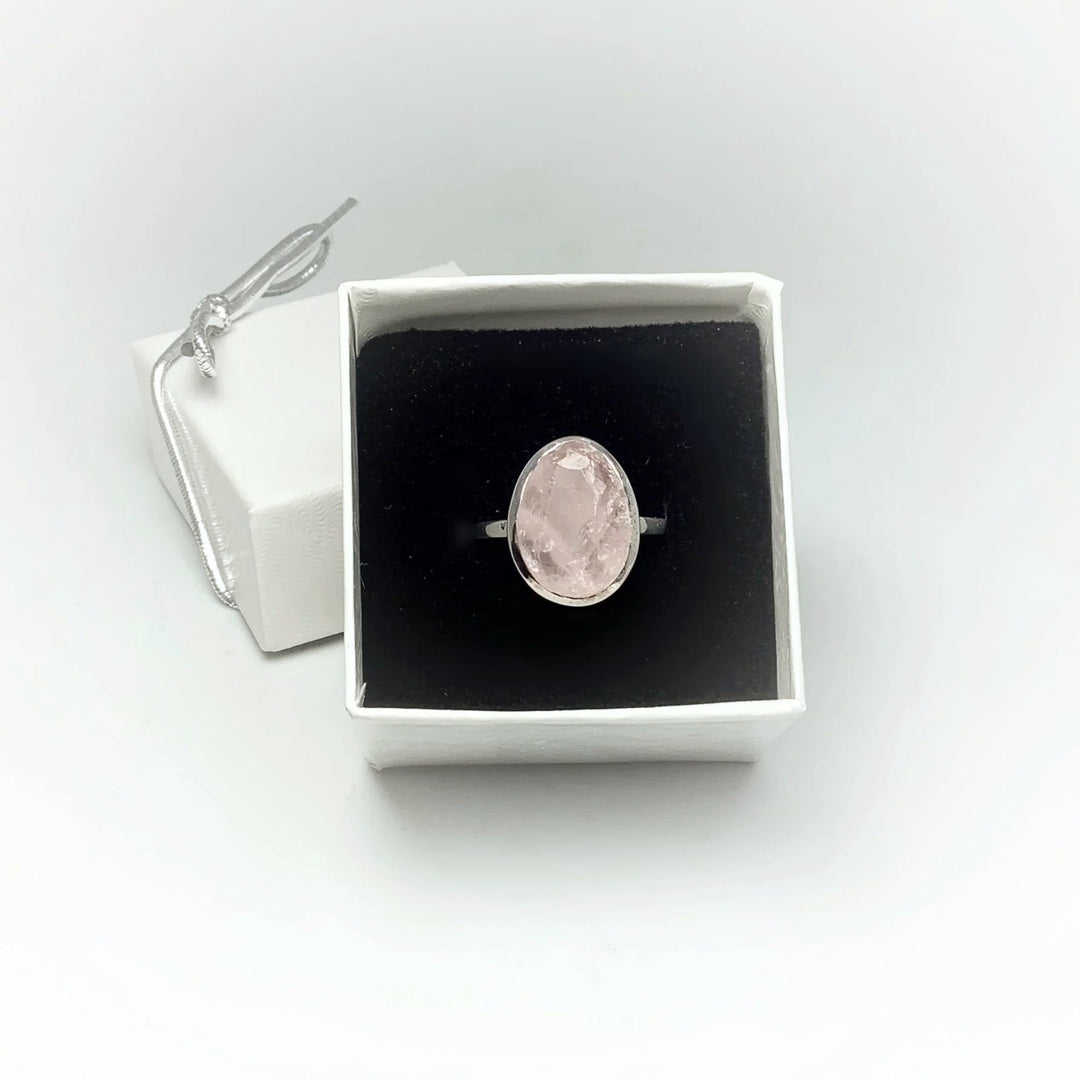 Raw Rose Quartz Ring