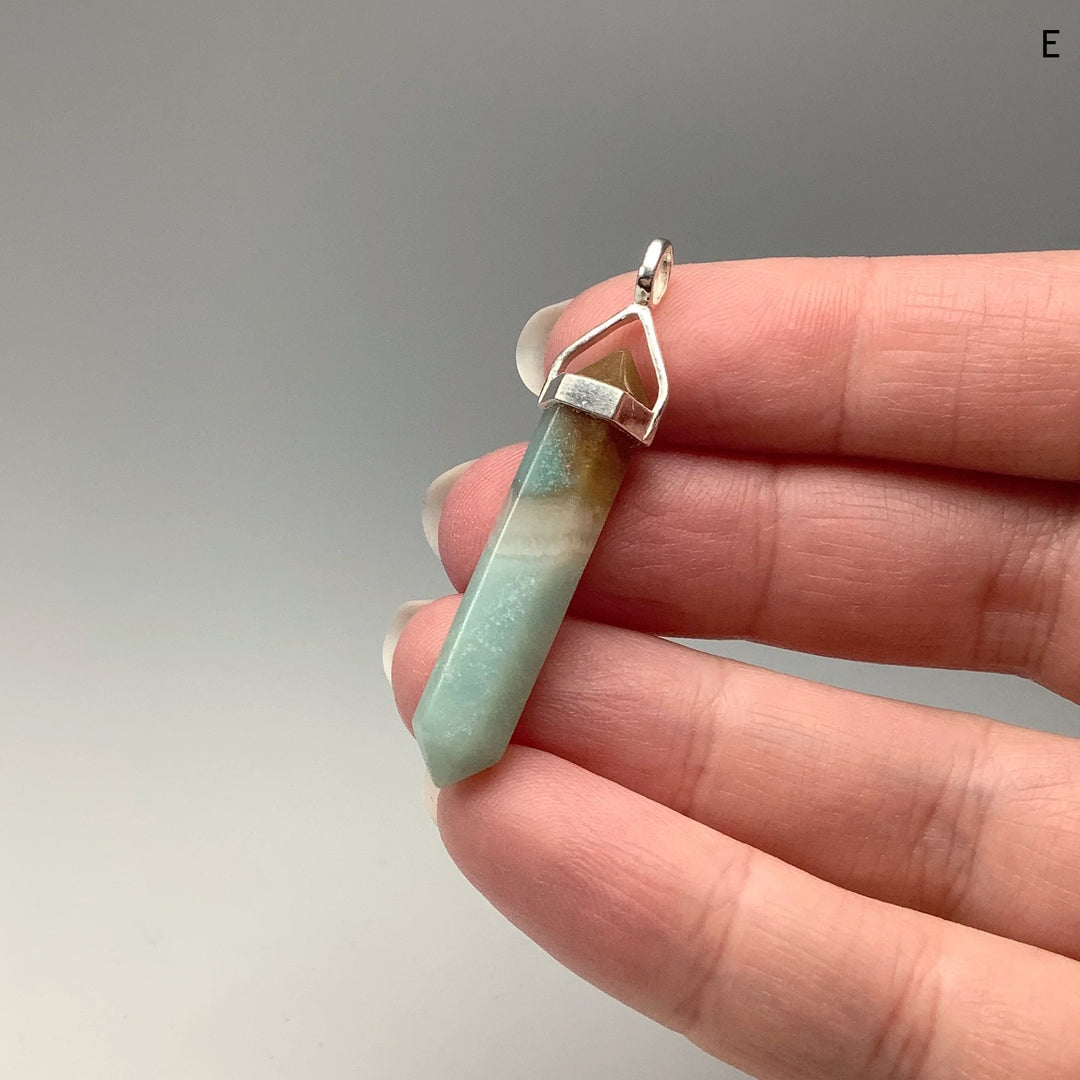 Amazonite Double Terminated Point Pendant