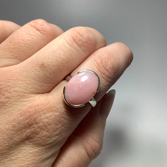 Pink Peruvian Opal Ring