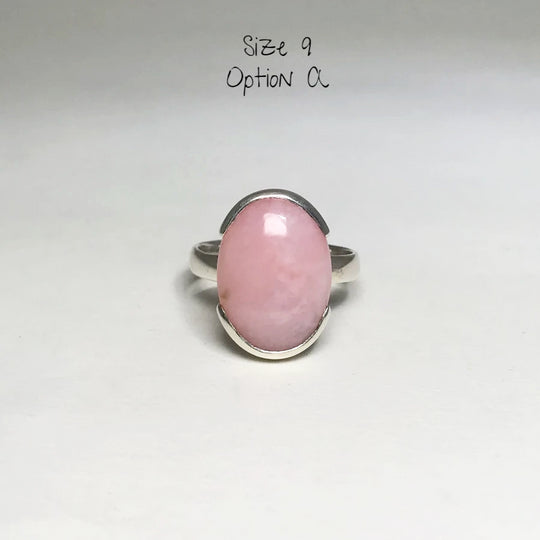 Pink Peruvian Opal Ring