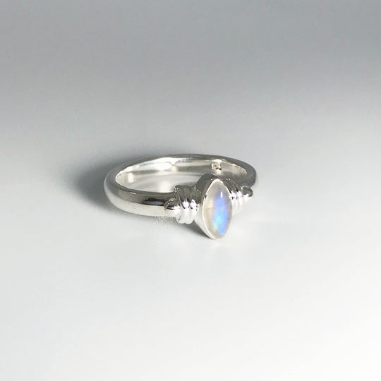 Rainbow Moonstone Ring