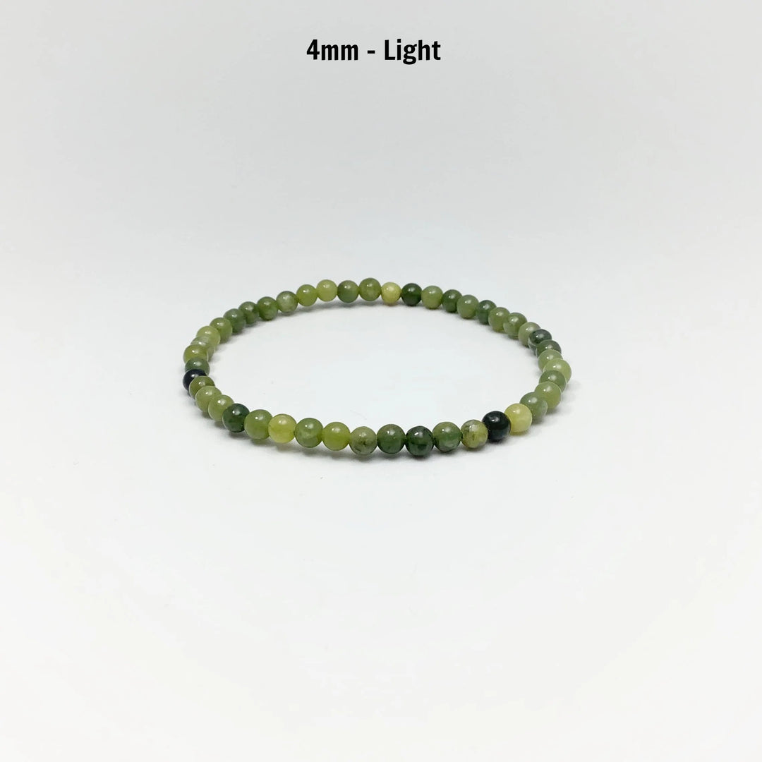 Mixed Green Canadian Jade Beaded Bracelet