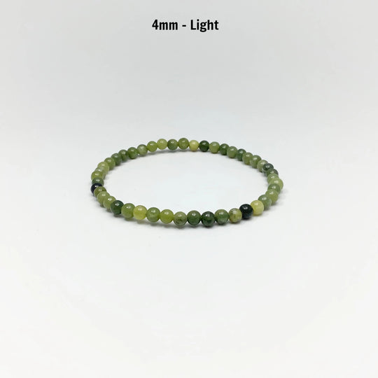 Mixed Green Canadian Jade Beaded Bracelet