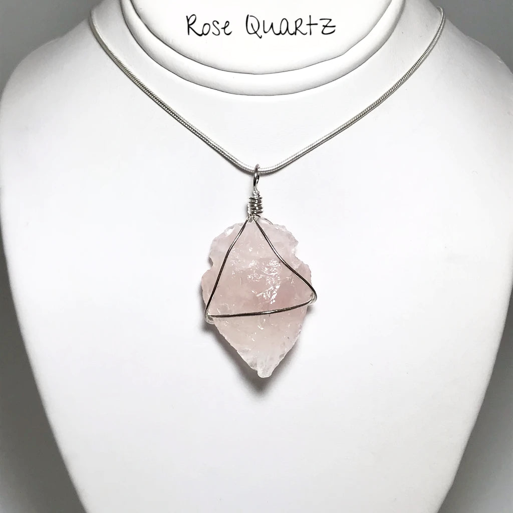 Arrowhead Wire Wrapped Gemstone Pendant