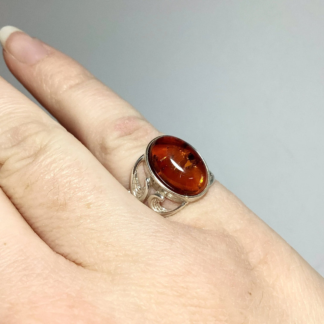 Cognac Amber Ring