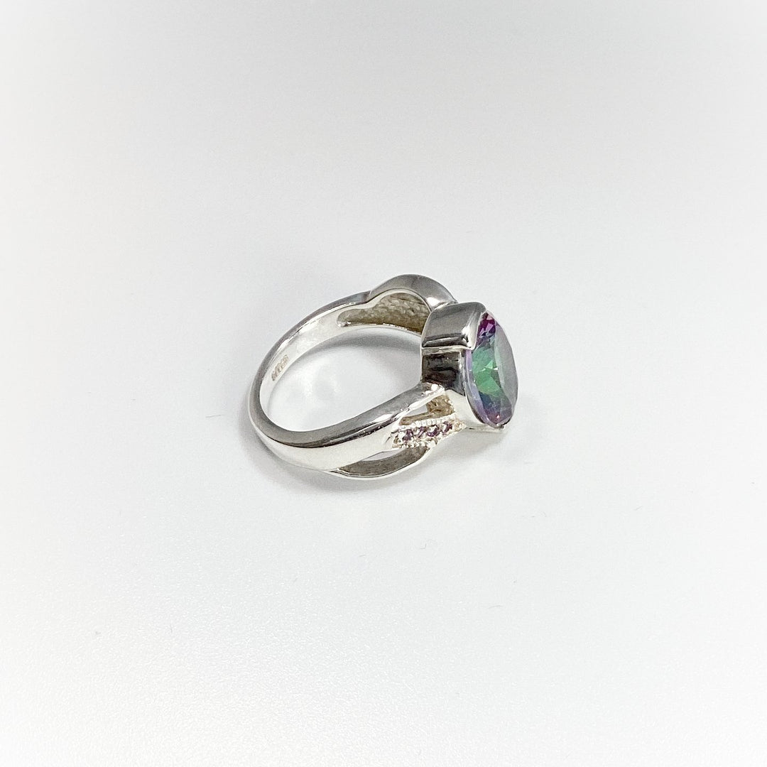 Mystic Topaz and Amethyst Ring