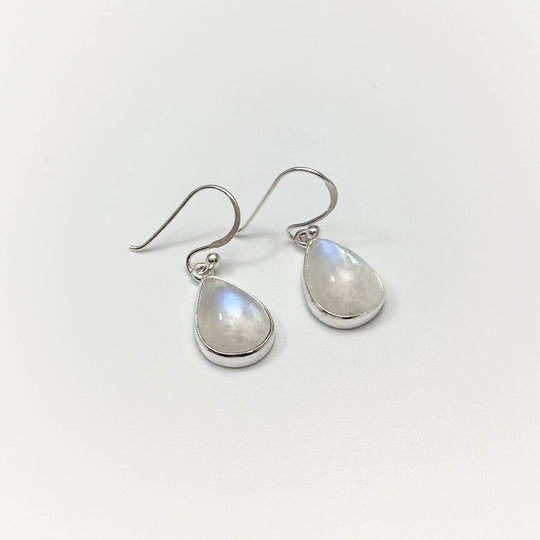 Rainbow Moonstone Dangle Earrings