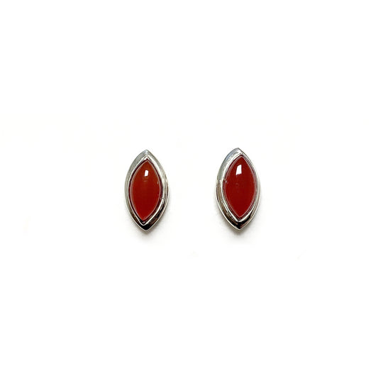 Carnelian Agate Stud Earrings