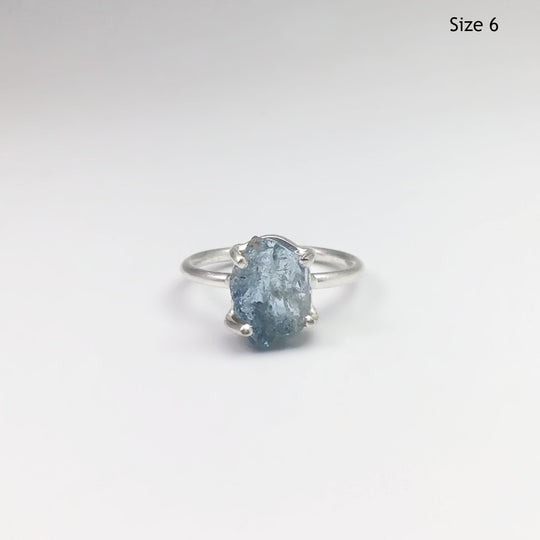 Raw Aquamarine Ring