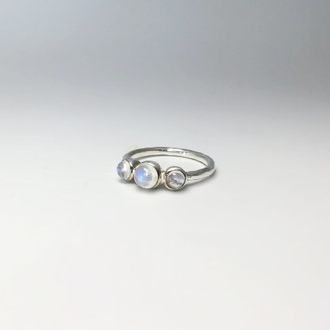 Rainbow Moonstone Ring