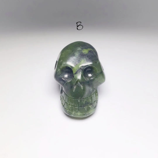 Carved Canadian Jade Skull