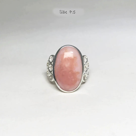 Pink Peruvian Opal Ring