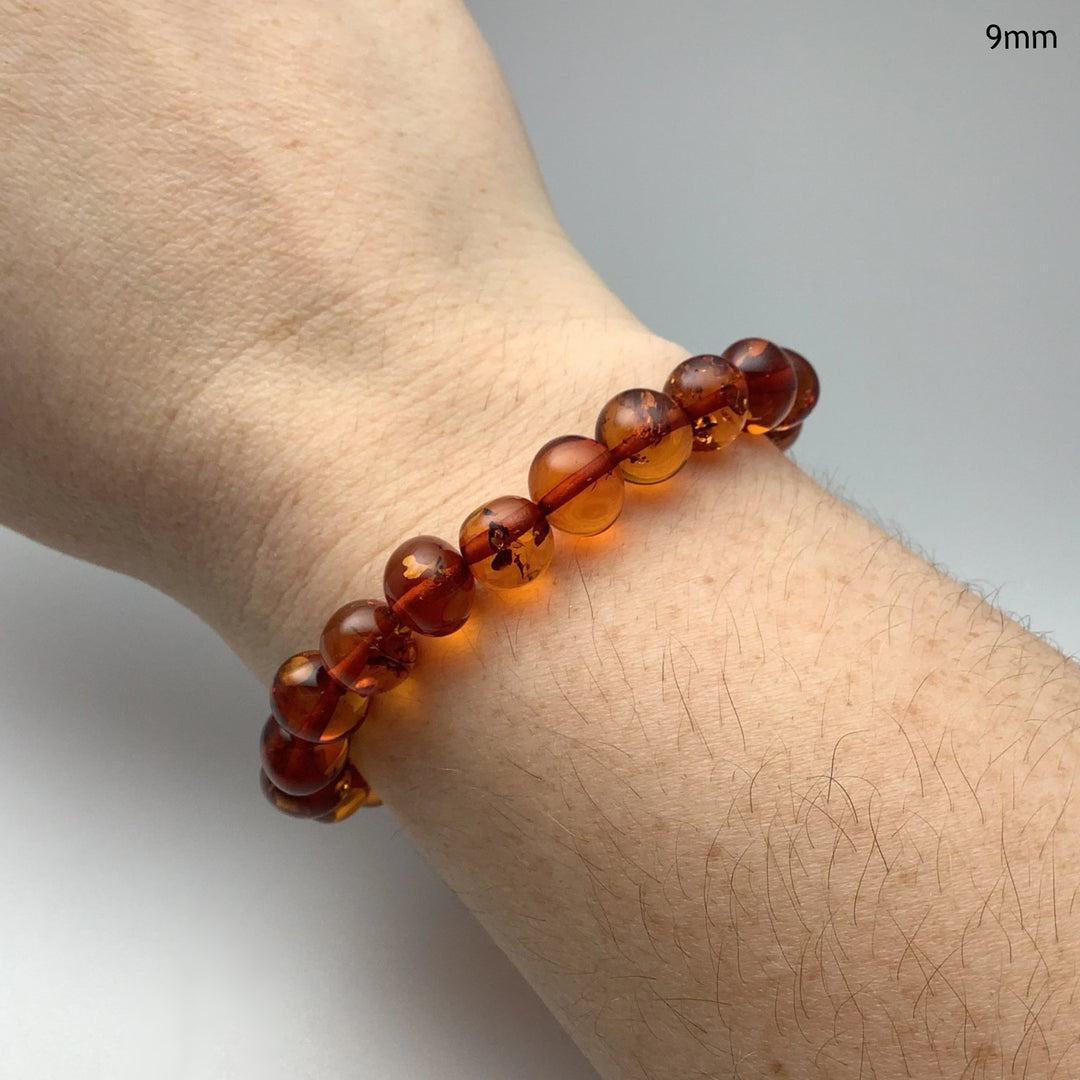 Cognac Amber Beaded Bracelet