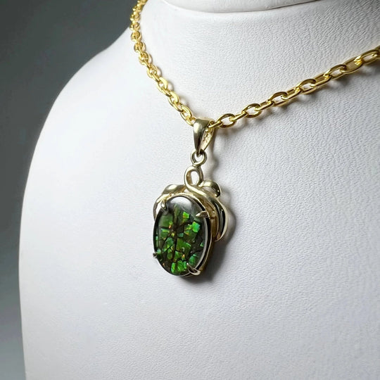 Alberta Ammolite 14K Gold Pendant