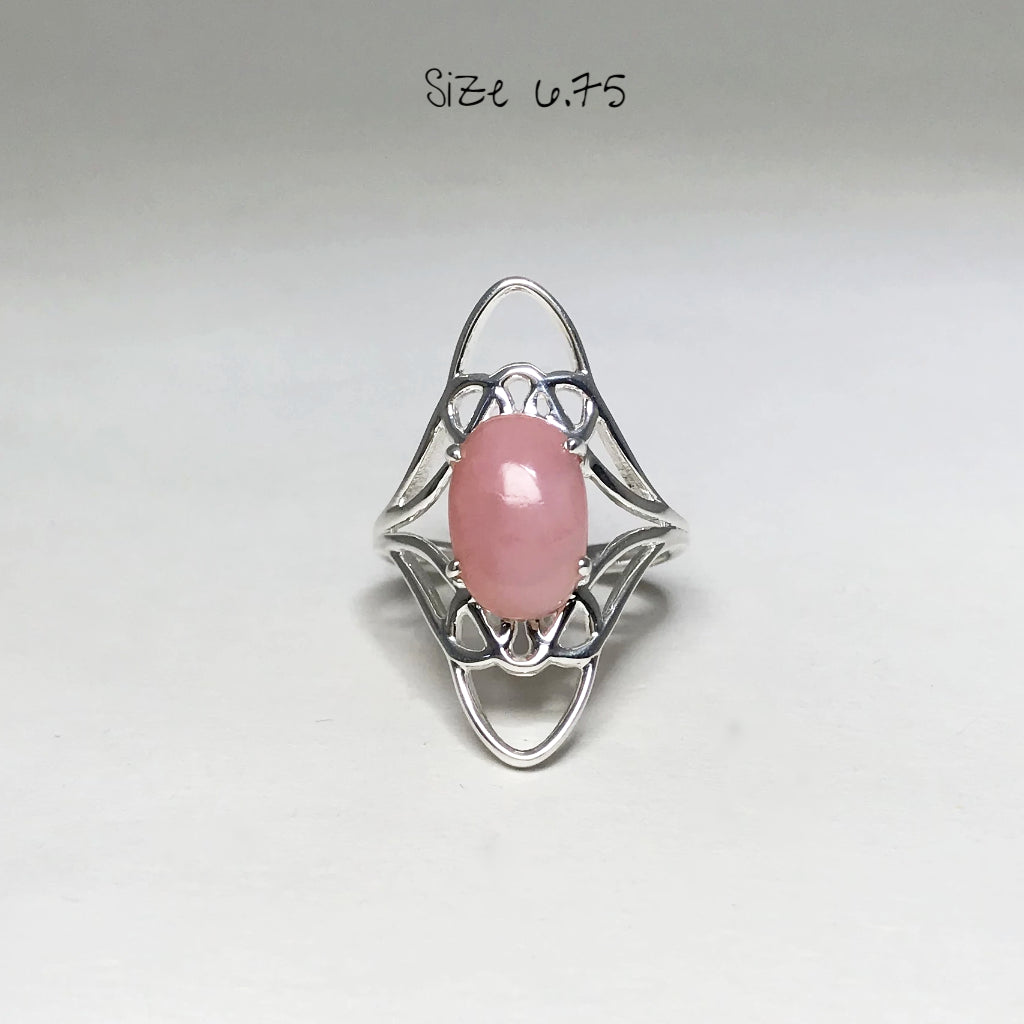 Pink Peruvian Opal Ring