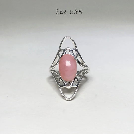 Pink Peruvian Opal Ring