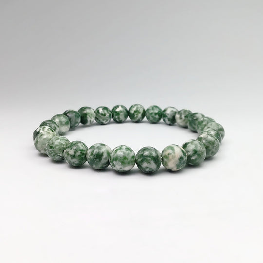 Green Dot Jade Beaded Bracelet