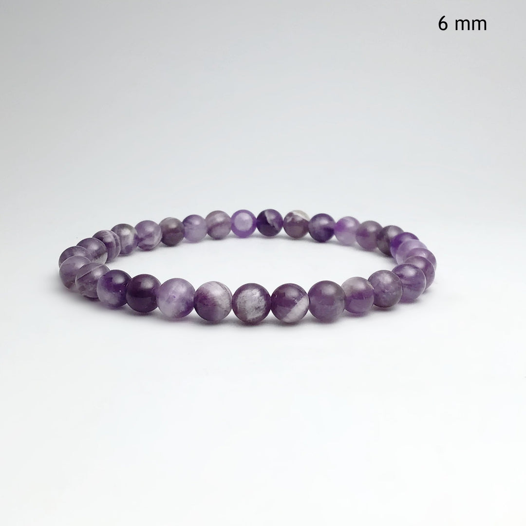 Chevron Amethyst Beaded Bracelet