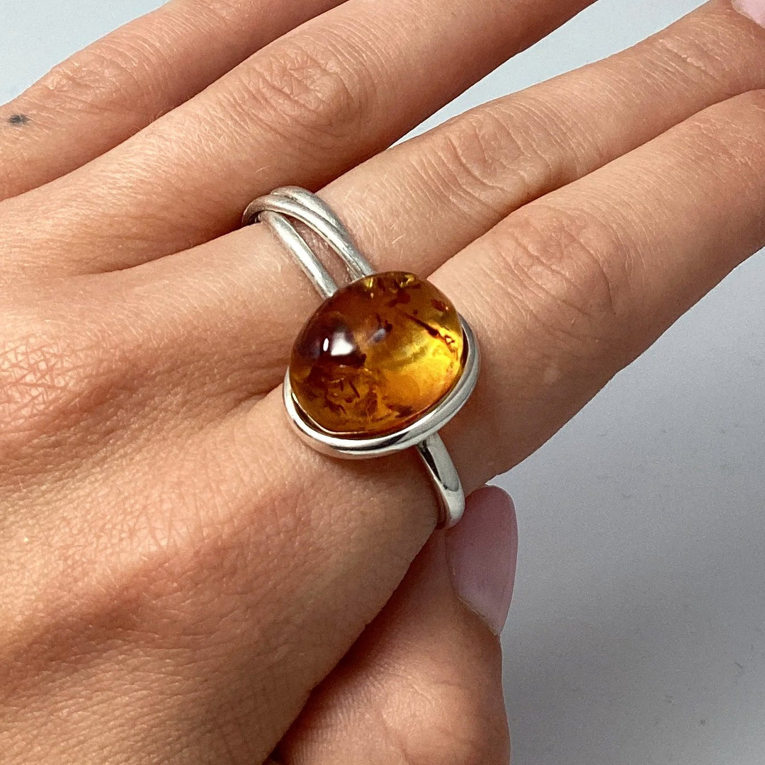 Cognac Amber Ring